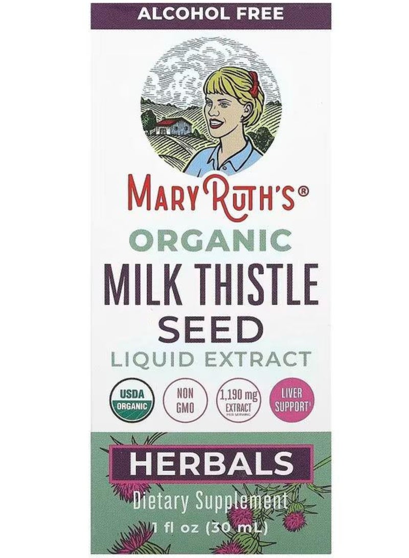MaryRuth's Organic Milk Thistle Seed Liquid Extract, 1 fl oz - Image 1