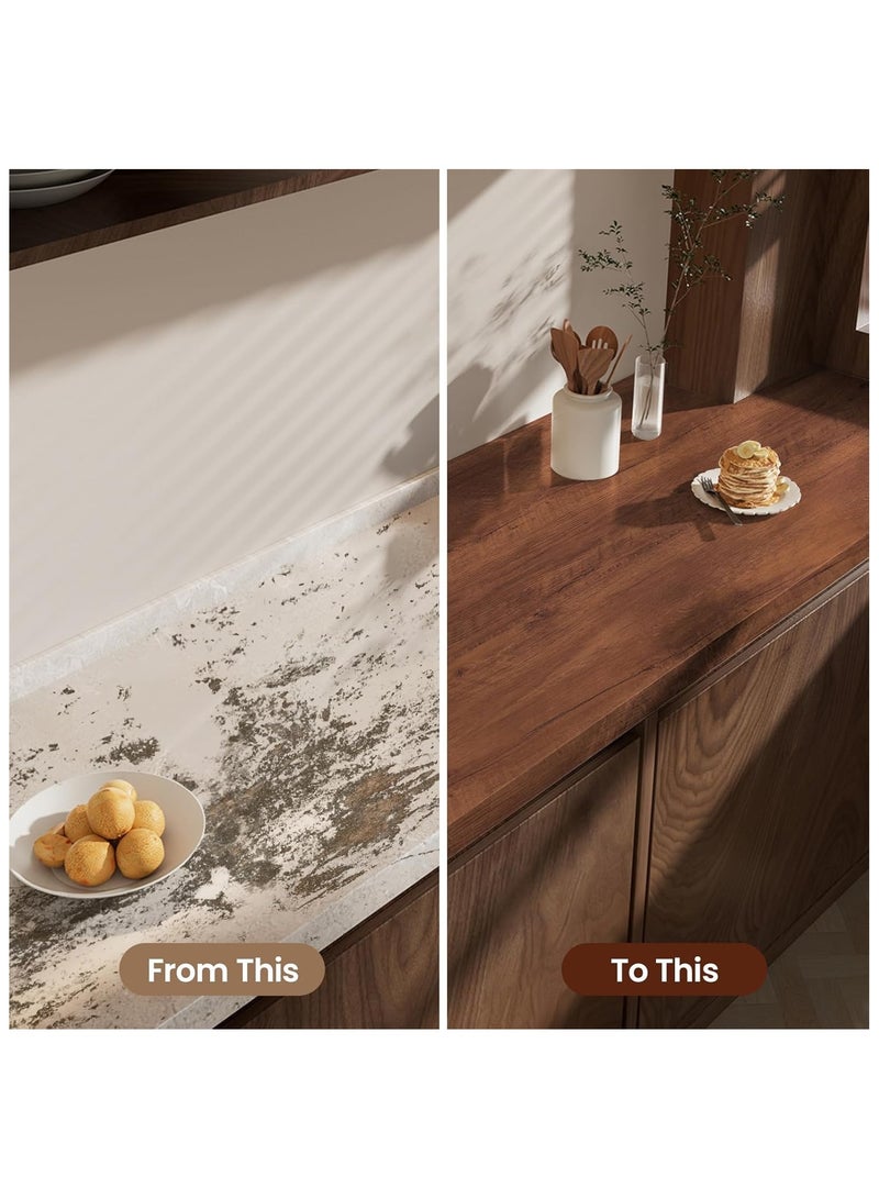 Anna Thick Waterproof and Moisture-proof Wood Grain Self-Adhesive Cabinet Furniture Decor Sticker - Image 3