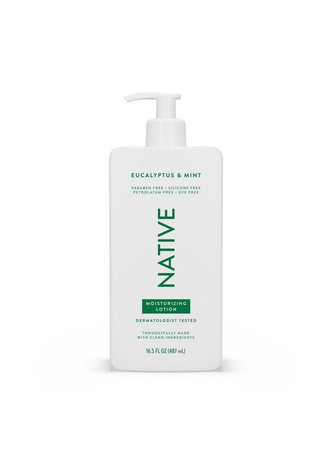 native - Body Lotion Contains Naturally Derived Plant-Based Moisturizers For Women And Men | Restores Dry Skin, Eucalyptus & Mint, 16.5 Fl Oz - Image 1