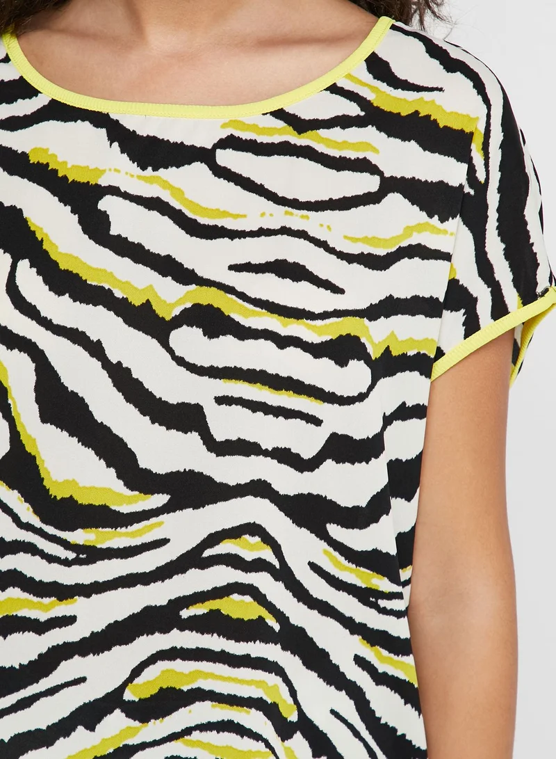 Ginger Zebra Print Top