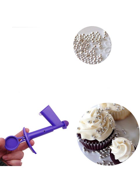 Royale Mesum Pearl Applicator Cake Pearl Applicator Fondant Cake Decorating Tool Pearl Ball Applicator with 1 Sizes4mm Tip Nozzles for Cake Decoration