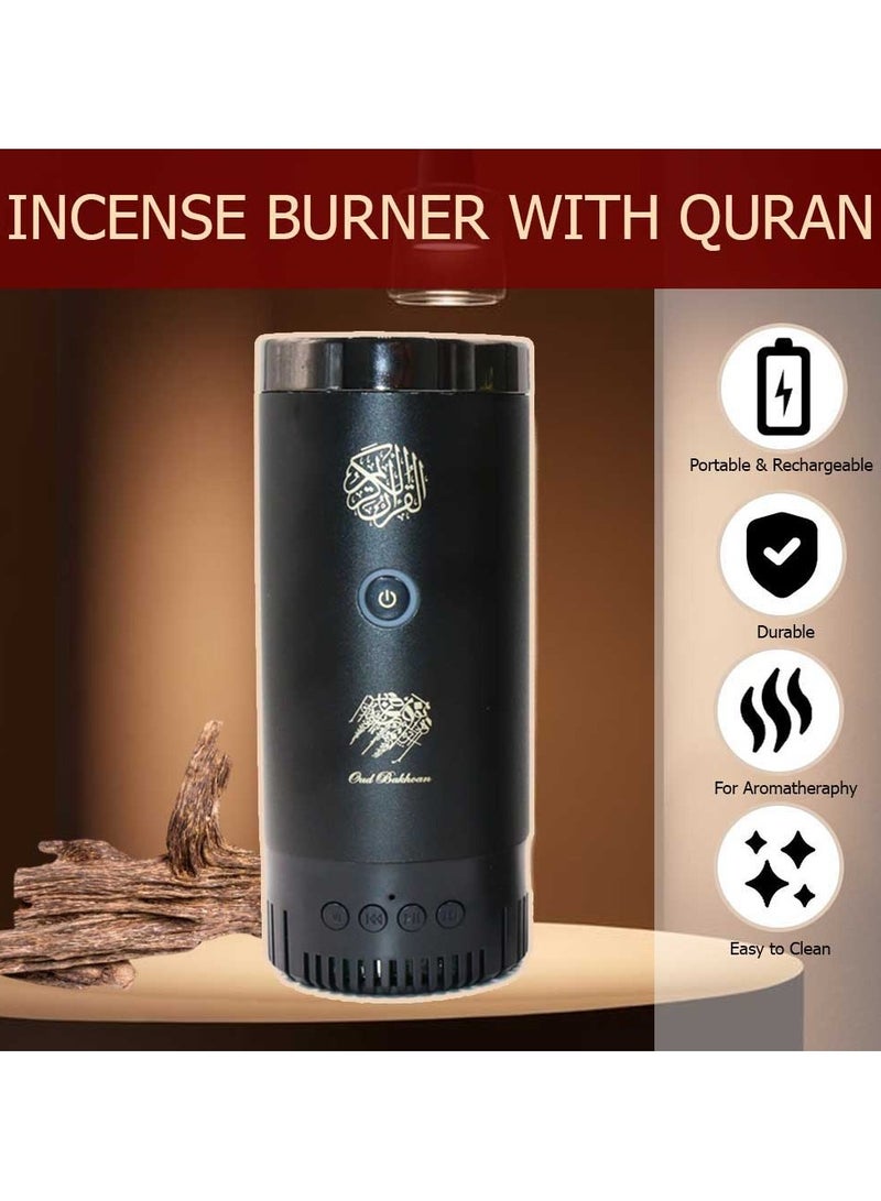 عود بخوان مبخرة عود بخور قابلة لإعادة الشحن مع جهاز تحكم عن بعد لمكبر صوت القرآن الكريم بالكامل - Image 3