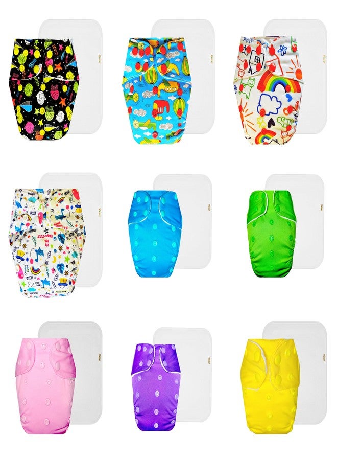 حفاضات دمبلدو القماشية الممتازة مع حشوة قطنية (عبوة من 9) | ملائمة تمامًا | مانعة للتسرب | سهلة التنظيف | ضرورية للاستخدام اليومي | من 3 أشهر إلى 3 سنوات | للجنسين - Image 1