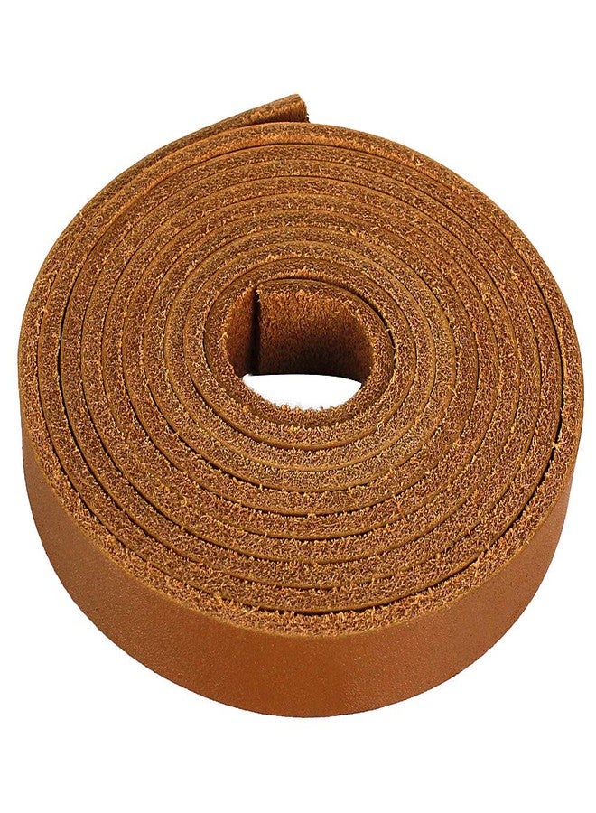 LolliBeads حزام لولي بيدز (TM) من الجلد الأصلي، عرض 1/2 بوصة وطول 72 بوصة، بني الجوز - Image 1