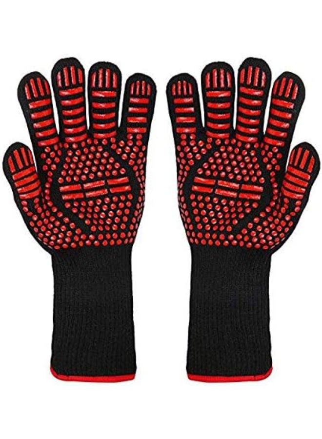 Heat Insulated Gloves High Temperature Anti-Scald Gloves for Hair Iron, Microwave Oven, BBQ Multi-Color - Image 1