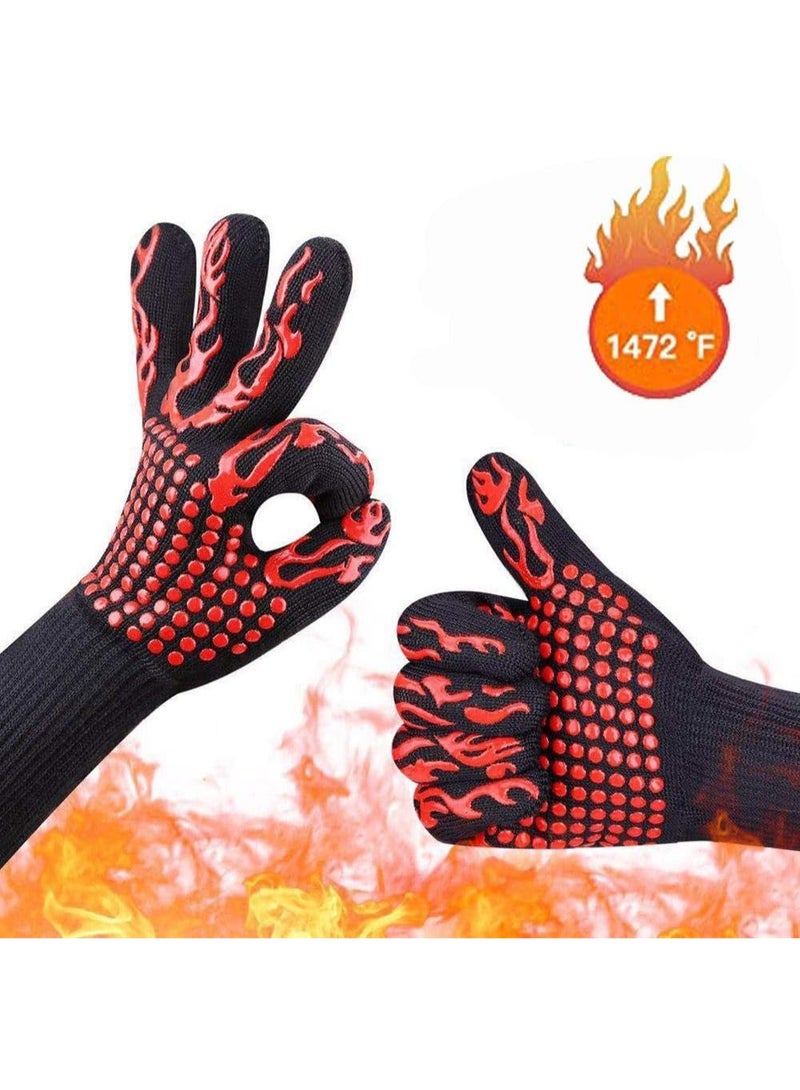 Heat Insulated Gloves High Temperature Anti-Scald Gloves for Hair Iron, Microwave Oven, BBQ Multi-Color - Image 2