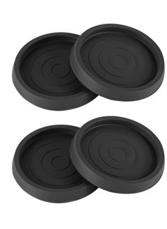 Excefore Round Sofa Non Slip Mat, 2.5inch Rubber Furniture Pads Non Slip,Premium Rubber Pads for Hardwood Floors, Furniture Leg Protectors (Black,4 PCS)  - Image 1