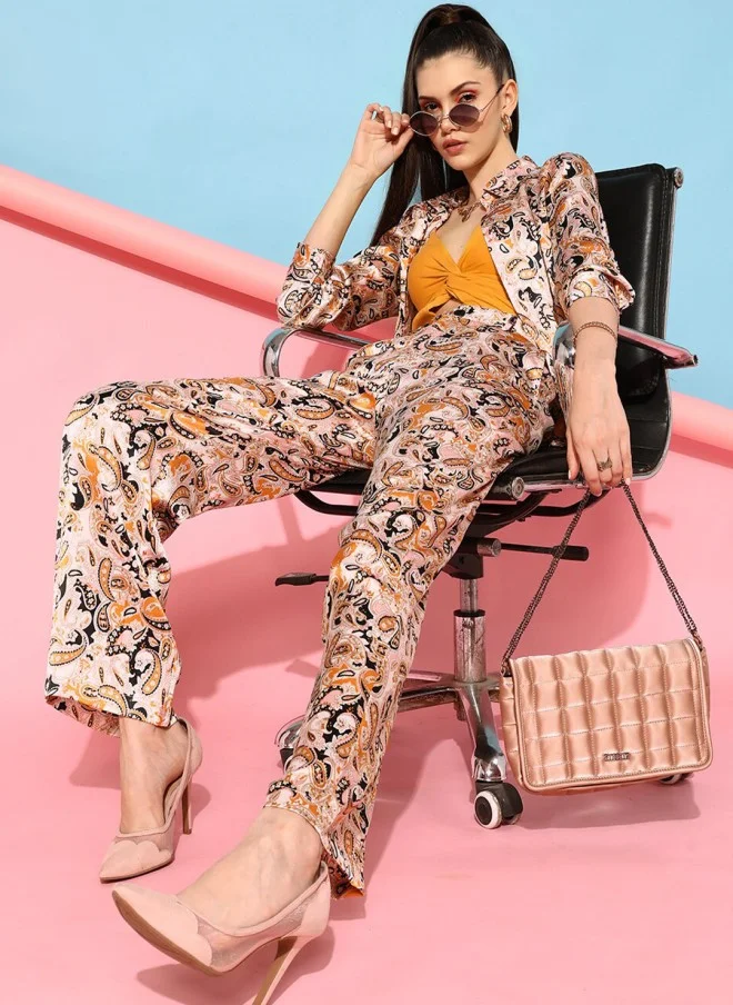 STREET 9  Bright Yellow Ethnic Motifs Trousers for Women for Women | Best Price UAE