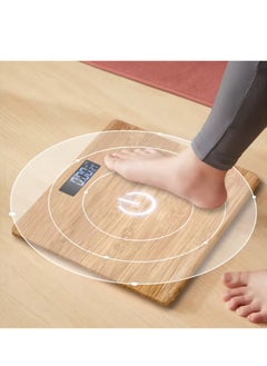 Iscale Wooden Body Weight Scale with Digital LCD & Temperature Sensor, 180Kg Max Capacity – Stylish & Durable Design for a Modern Home  - Image 2