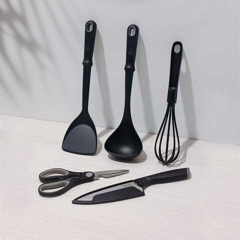 T-fal TEFAL Comfort Ladle| Kitcken Tool | High-Heat Resistance | Scratch-Free for Cookware | Dishwasher-Safe | Ergonomic Design | Black | Plastic | 2 Years Warranty | K1290214 - Image 4