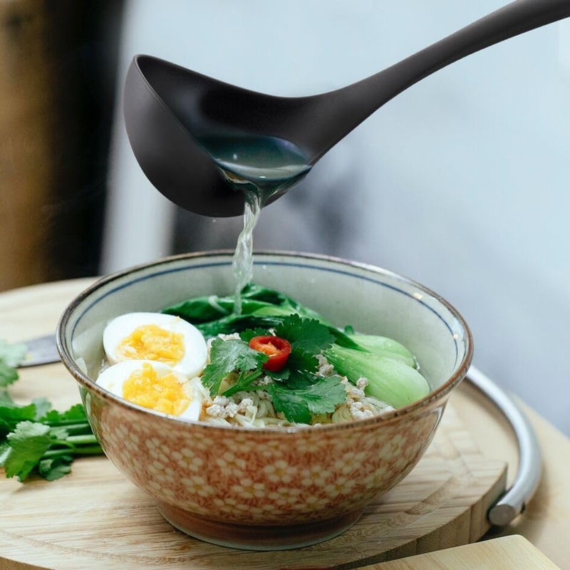 T-fal TEFAL Comfort Ladle| Kitcken Tool | High-Heat Resistance | Scratch-Free for Cookware | Dishwasher-Safe | Ergonomic Design | Black | Plastic | 2 Years Warranty | K1290214 - Image 2