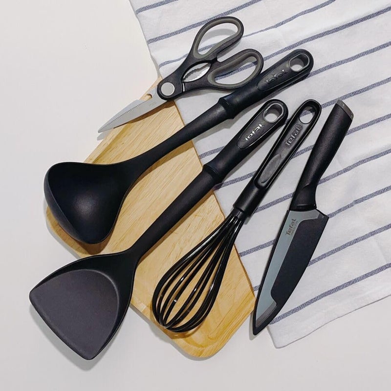 T-fal TEFAL Comfort Ladle| Kitcken Tool | High-Heat Resistance | Scratch-Free for Cookware | Dishwasher-Safe | Ergonomic Design | Black | Plastic | 2 Years Warranty | K1290214 - Image 5