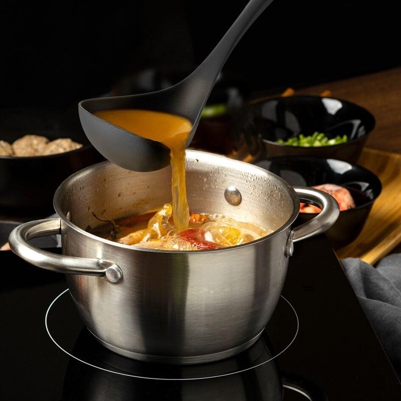 T-fal TEFAL Comfort Ladle| Kitcken Tool | High-Heat Resistance | Scratch-Free for Cookware | Dishwasher-Safe | Ergonomic Design | Black | Plastic | 2 Years Warranty | K1290214 - Image 3