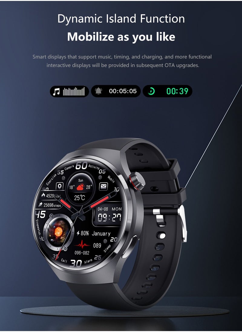 PRO - Smart watch GT4 PRO with Bluetooth calling function fitness tracking watch with sleep monitoring function, suitable for iPhone/Android, IP68 waterproof - Image 1