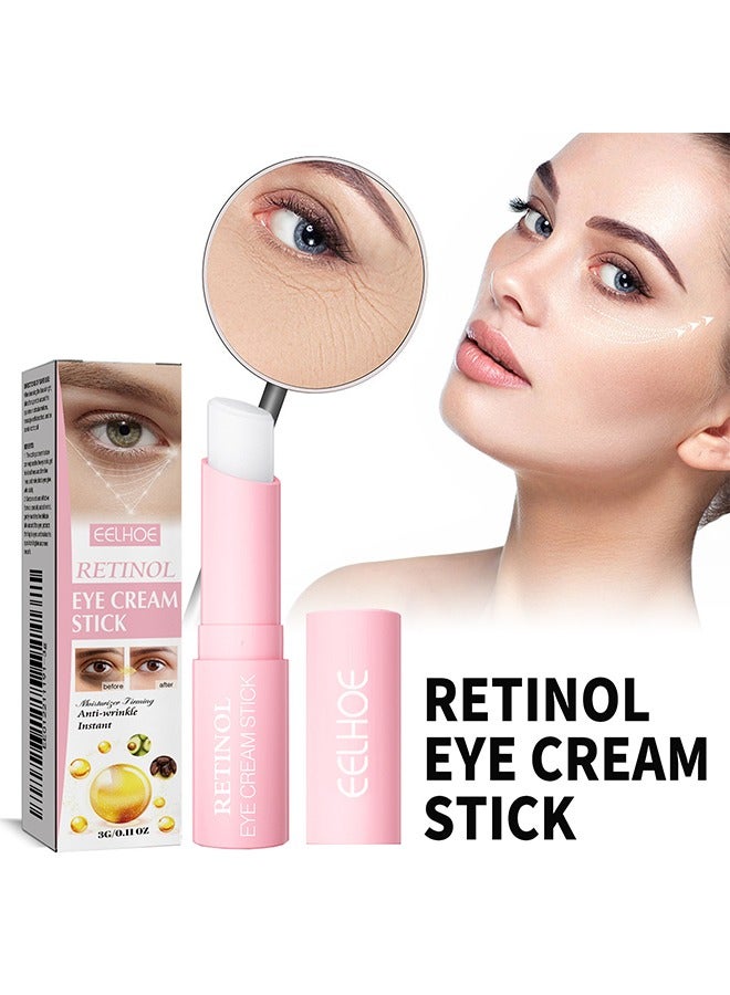 EELHOE Retinol Eye Cream Stick 3g，For Dark Circles and Puffiness,Dark Circle Fine Lines Treatment, Under Eye Serum Balm Skin Care - Image 1