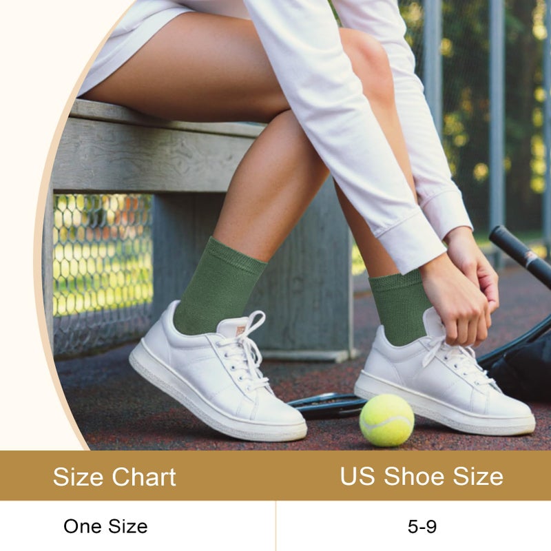 Justay Crew Socks for Women - Soft Knit Boot Calf Comfortable Cute Dress Cotton Socks Gifts - Image 5
