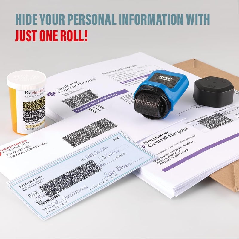 ترودات Trodat ID Protector Ink Roller – ختم واقي من سرقة الهوية، يشمل 3 أنواع من الحبر القابل لإعادة التعبئة - Image 2