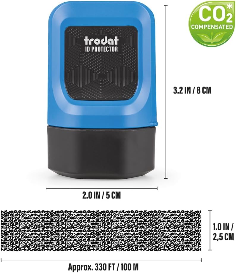 ترودات Trodat ID Protector Ink Roller – ختم واقي من سرقة الهوية، يشمل 3 أنواع من الحبر القابل لإعادة التعبئة - Image 5