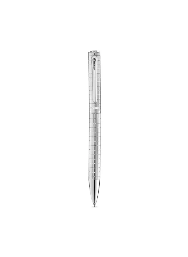 CERRUTI 1881 Nazzareno Ful Stainless Steel Twist Ballpoint Pen for Men, Blue Ink