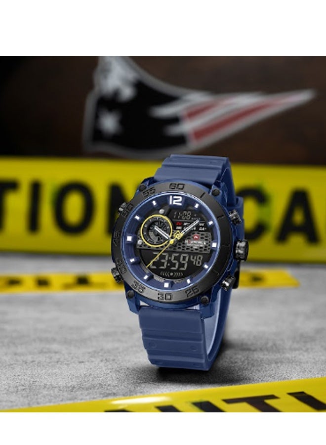 NAVIFORCE Men's Water Resistant Analog/Digital Luxury Sports Watch NF6104 - Image 3
