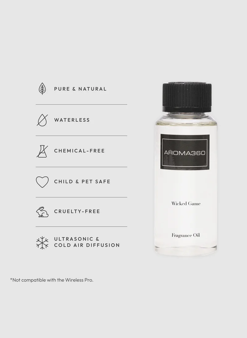 AROMA360 Wicked Game Fragrance Oil Blend - Hotel Inspired for Luxury Essential Oil Diffusers - Aromatherapy Scent Diffuser Oil - Sandalwood, Orange Blossom, and White Mimosa