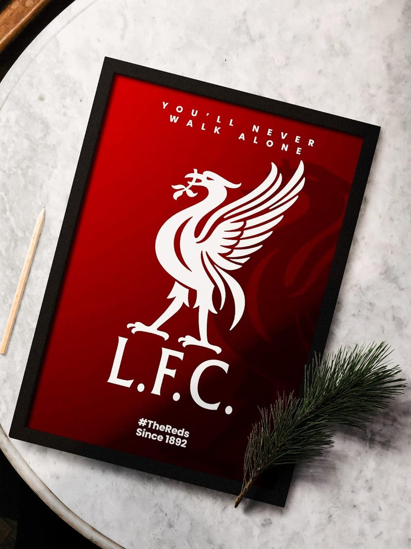SINCE 7 STORE Liverpool Football Club Framed Poster 8 x 12 Inches for Room DecorGiftingfor Football Fansfor Liverpool Fans