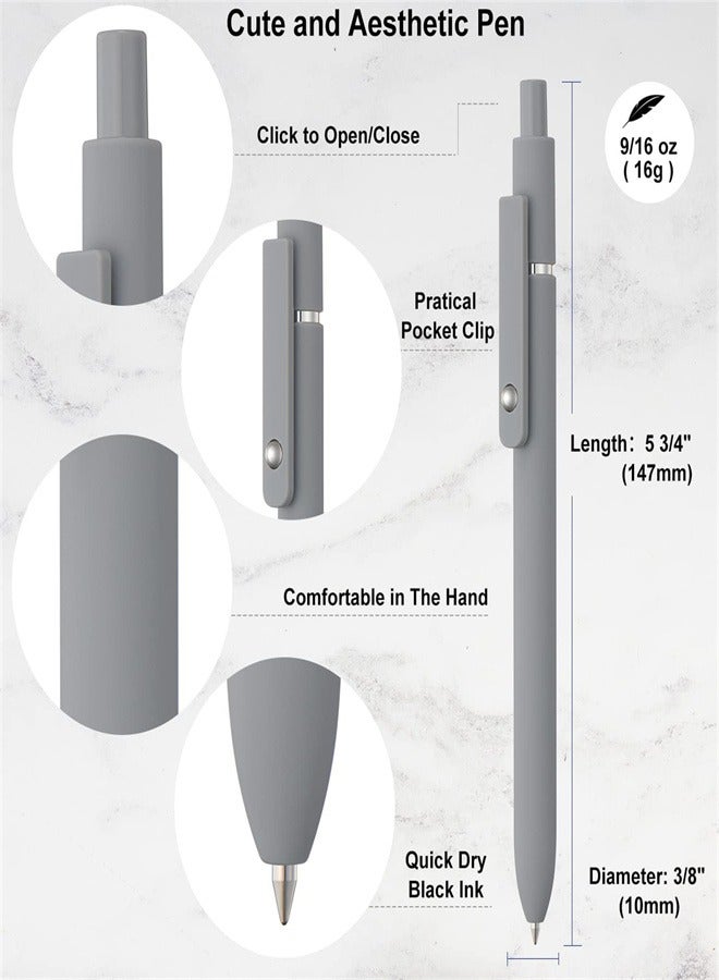 أقلام هلام، 5 قطع أقلام حبر أسود جاف سريع 0.5 ملم نقطة فاخرة سلس الكتابة أقلام هلام قابلة للطي أقلام هلام لمكتب المدرسة اللوازم المنزلية، هدايا للنساء والرجال - Image 3