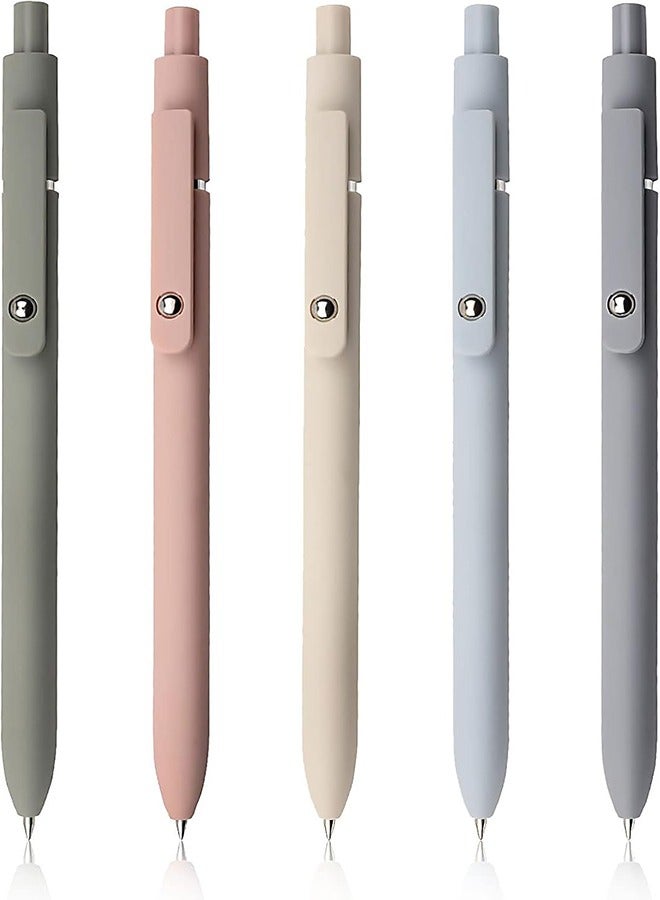 أقلام هلام، 5 قطع أقلام حبر أسود جاف سريع 0.5 ملم نقطة فاخرة سلس الكتابة أقلام هلام قابلة للطي أقلام هلام لمكتب المدرسة اللوازم المنزلية، هدايا للنساء والرجال - Image 2