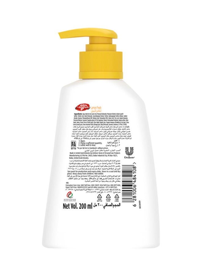 لايفبوي Antibacterial Liquid Soap And Hand Wash Lemon Fresh Pack Of 3 Yellow 200ml - Image 2