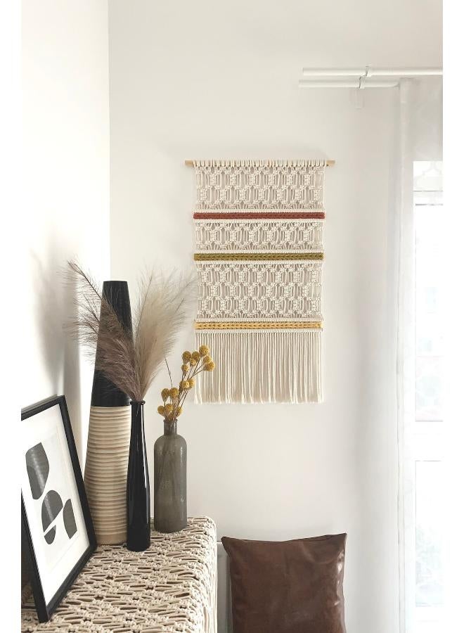 انتيكيانو مكرمية معلقة على الحائط، على الطراز البوهيمي - Image 1