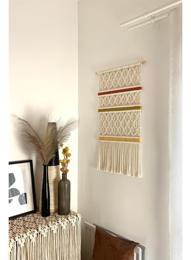 انتيكيانو مكرمية معلقة على الحائط، على الطراز البوهيمي - Image 3