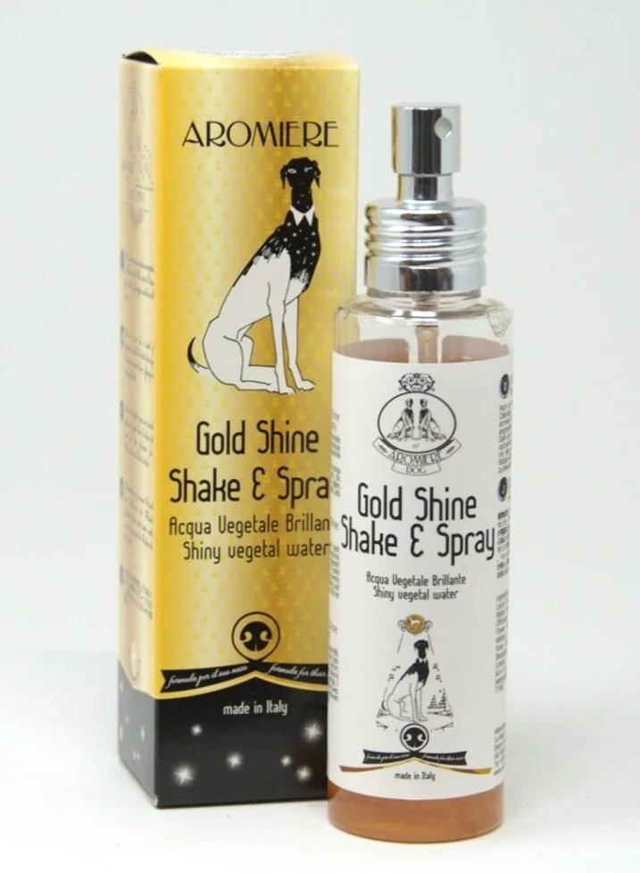 Aromiere Dog Gold Shine vegetable water with glitter Spray