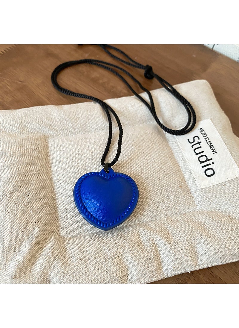 Generic - Cartoon Plush Cat Dog Glasses Case Magnetic Sweater Chain Necklace 50#Necklace-blue-love - Image 1