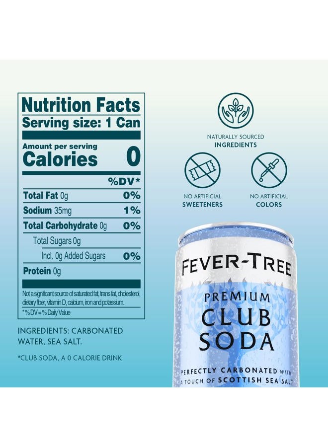FEVER TREE Club Soda – Premium Zero Calorie Mixer for Cocktails and Mocktails, 5.1 fl oz Cans, Pack of 8 – Naturally Sourced, Non-GMO - Image 5