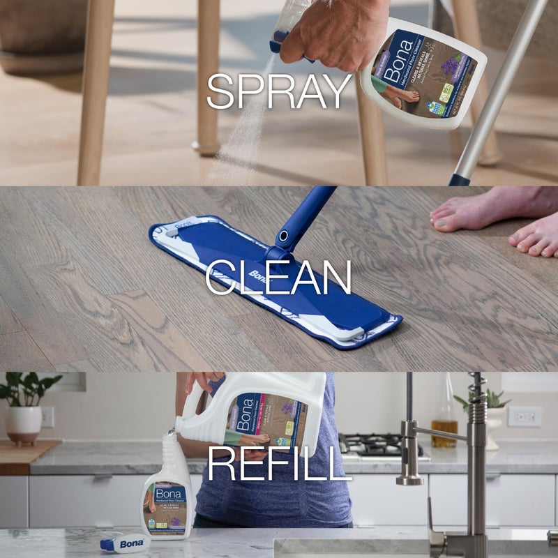 Bona Hardwood Floor Cleaner Spray - 32 fl oz - Lavender Thyme Scent - Refillable - Residue-Free Floor Cleaning Solution for Wood Floors - Image 3