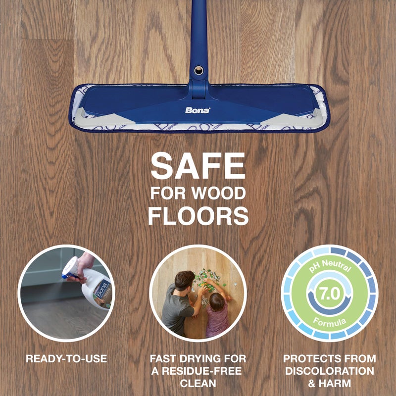 Bona Hardwood Floor Cleaner Spray - 32 fl oz - Lavender Thyme Scent - Refillable - Residue-Free Floor Cleaning Solution for Wood Floors - Image 2