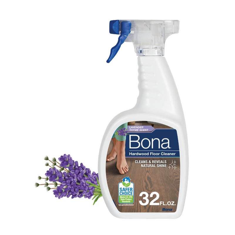 Bona Hardwood Floor Cleaner Spray - 32 fl oz - Lavender Thyme Scent - Refillable - Residue-Free Floor Cleaning Solution for Wood Floors - Image 1