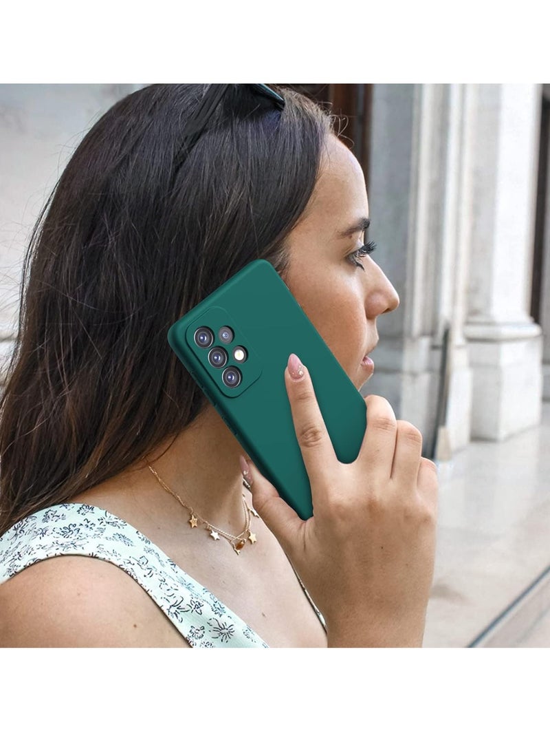 ELTRAZONE Liquid Silicone Case for Galaxy A13 4G - Green, Soft Microfiber Lining, Thick Shockproof Design, Soft Gel Rubber Phone Case Cover - Image 5