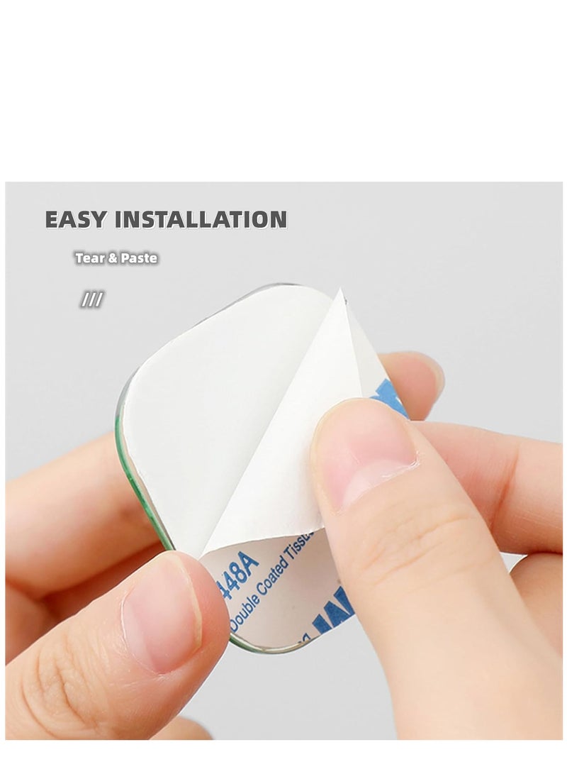 KASTWAVE 4 قطع من واقي مقابض الأبواب السميك اللاصق ذاتي اللصق، واقي حائط مطاطي لمنع الصدمات، وسادات شفافة من السيليكون لمنع الصدمات، للأثاث والطاولات الزجاجية - Image 5