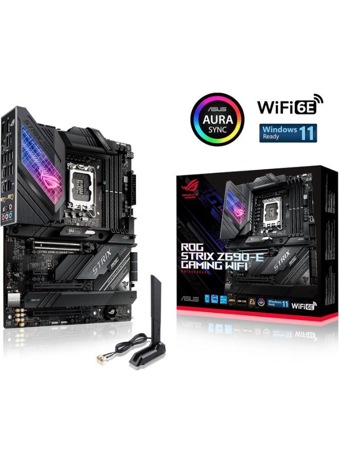 أسوس لوحة أم للألعاب ASUS ROG Strix Z790-E WiFi 6E LGA 1700 (إنتل الجيل 14 و 13 و 12) ATX (PCIe 5.0، DDR5، 18+1 مراحل طاقة، 2.5 Gb LAN، Thunderbolt 4، 5xM.2، 1xPCIe 5.0 M.2، منفذ USB 3.2 في اللوحة الأمامية) - Image 2