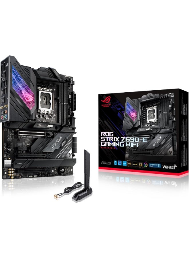 أسوس لوحة أم للألعاب ASUS ROG Strix Z790-E WiFi 6E LGA 1700 (إنتل الجيل 14 و 13 و 12) ATX (PCIe 5.0، DDR5، 18+1 مراحل طاقة، 2.5 Gb LAN، Thunderbolt 4، 5xM.2، 1xPCIe 5.0 M.2، منفذ USB 3.2 في اللوحة الأمامية) - Image 1