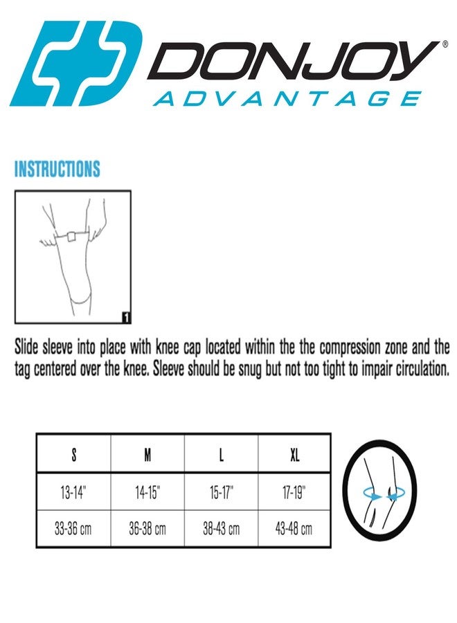 DonJoy Advantage Elastic Knee Sleeve for Sprains, Strains, Swelling, Soreness & Arthritis - Lightweight with Mild Compression for Wellness and Fitness Users, X-Large - Image 3
