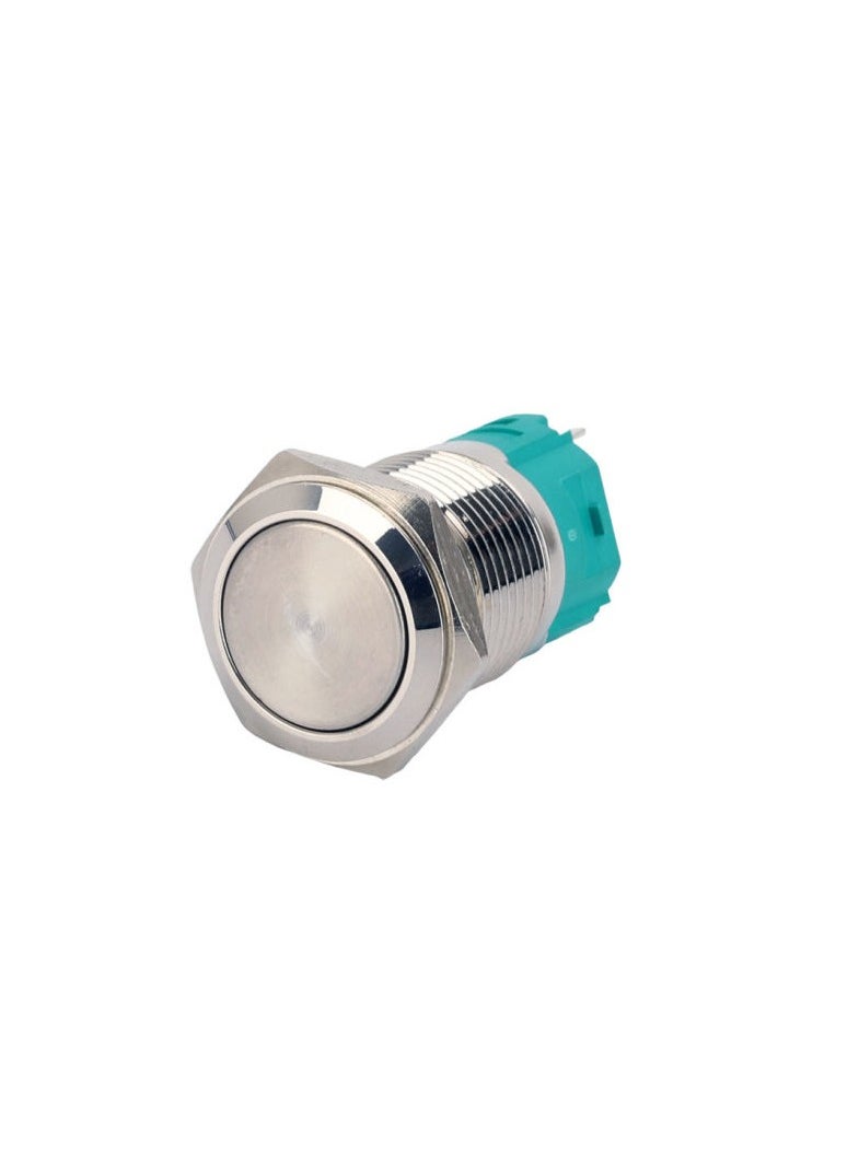 KNP KNP GQ22-F11-E-Z-J/S is a 12V metal push button switch with a white LED indicator designed for both aesthetic appeal and durability Its robust metal housing ensures long term reliability in various environments making it suitable for industrial automotive and electronic applications where a high quality visually appealing push button is required.  - Image 1