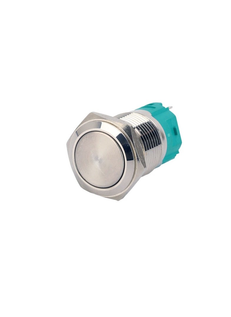 KNP KNP GQ22-F11-E-Z-J/S is a 12V metal push button switch with a white LED indicator designed for both aesthetic appeal and durability Its robust metal housing ensures long term reliability in various environments making it suitable for industrial automotive and electronic applications where a high quality visually appealing push button is required.  - Image 2