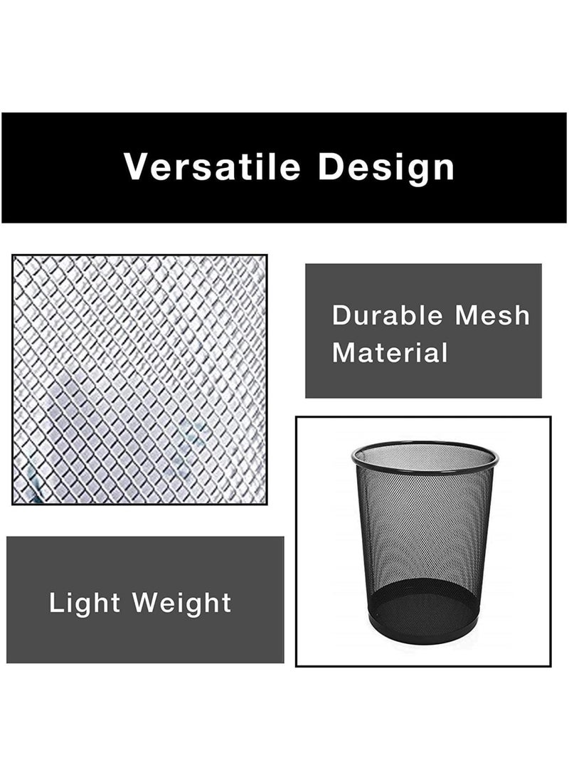 Eotia - 10L Mesh Waste Bin 24X26Cm Black 24X26cm - Image 1