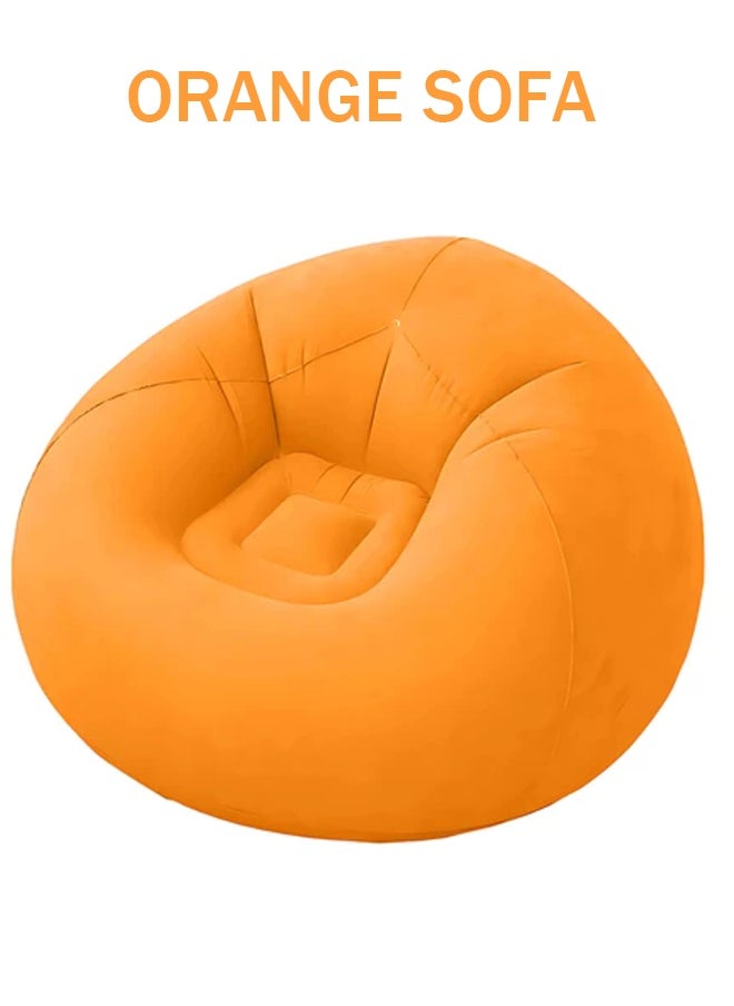 Flocking Inflatable Sofa,PVC Adult Spherical Sofa,Single Spherical Sofa,Washable and Foldable Ergonomic for Outdoor Use Suitable for Balcony Camping