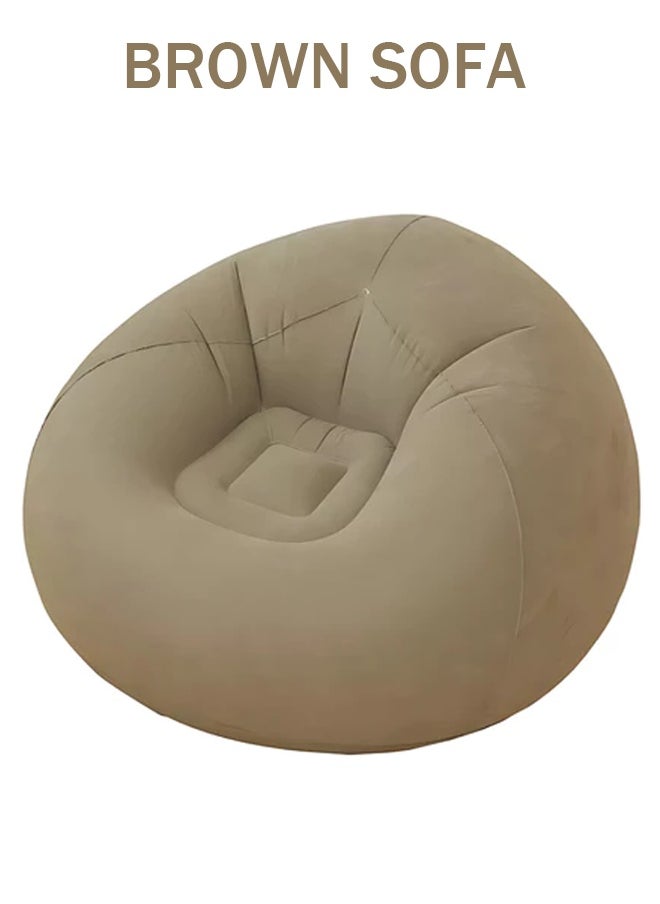 Flocking Inflatable Sofa,PVC Adult Spherical Sofa,Single Spherical Sofa,Washable and Foldable Ergonomic for Outdoor Use Suitable for Balcony Camping