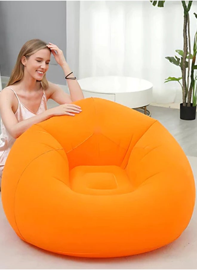 Flocking Inflatable Sofa,PVC Adult Spherical Sofa,Single Spherical Sofa,Washable and Foldable Ergonomic for Outdoor Use Suitable for Balcony Camping
