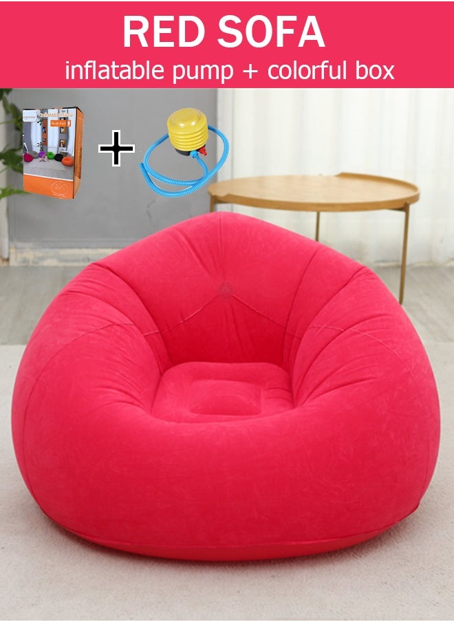 Flocking Inflatable Sofa,PVC Adult Spherical Sofa,Single Spherical Sofa,Washable and Foldable Ergonomic for Outdoor Use Suitable for Balcony Camping