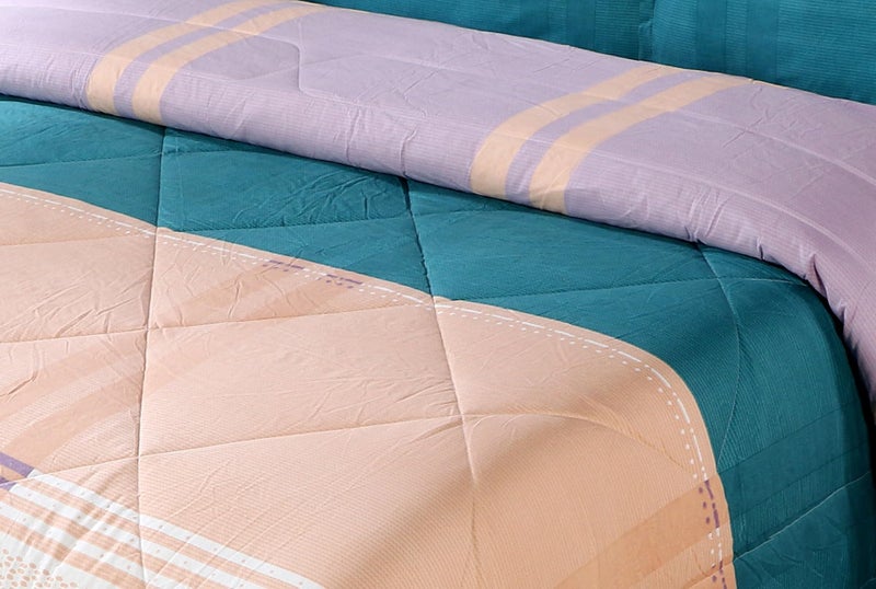 FLOATING DREAMS 220 TC Glace Cotton AC Comforter King Size Double Bed with Two King Pillow Covers, 3 Pieces Bedding Set - Image 4
